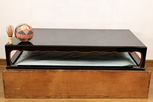 Japanese Kyoto Premium Lacquer Flat Low Vase Display Table 35inch By Minoya - Picture 1 of 14