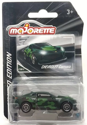 Majorette Chevrolet Camaro 2021 Camouflage Dark Green 1:64 3" Package with Card - Image 1 of 4