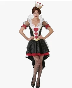 Halloween Costume Queen of Hearts HauntLook Womens Small - Picture 1 of 6