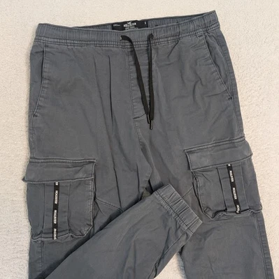 Hollister Mens Pants Small Gray/Blue Skinny Joggers Advanced Stretch Cargo Pants - Image 1 of 4