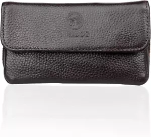 Genuine Leather Smoking Tobacco Pipe Pouch Case Bag for 2 Pipes Tamper Filter To - Picture 1 of 12