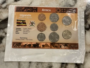 Littleton World Coin Mint Set - Uganda -  8 Coin Set enclosed Custom holde - Picture 1 of 2