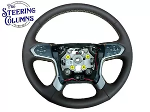 14-19 SILVERADO TAHOE YUKON COCOA BROWN LEATHER STEERING WHEEL NEW OEM - Picture 1 of 7