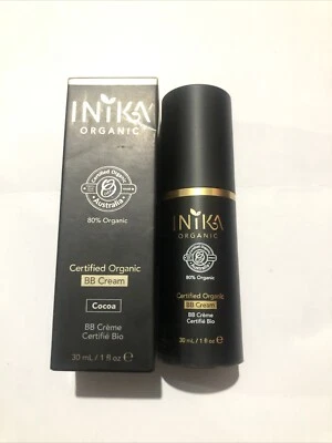 Inika Organic BB Cream Cocoa 30ml Vegan Halal Sheer Complexion - Image 1 of 2