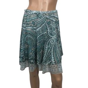 WHBM Paisley Print Flowy A-Line Tiered Mini Skirt Size 0 Fairycore Boho Y2K - Picture 1 of 8