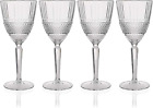 Maxwell & Williams Cut Glass Wine Glasses in Gift Box, Transparent, 4 Count Pack