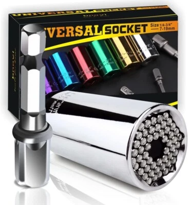 Universal Socket Wrench Set Tool  (Silver)  Brand New in Box !! - Image 1 of 4