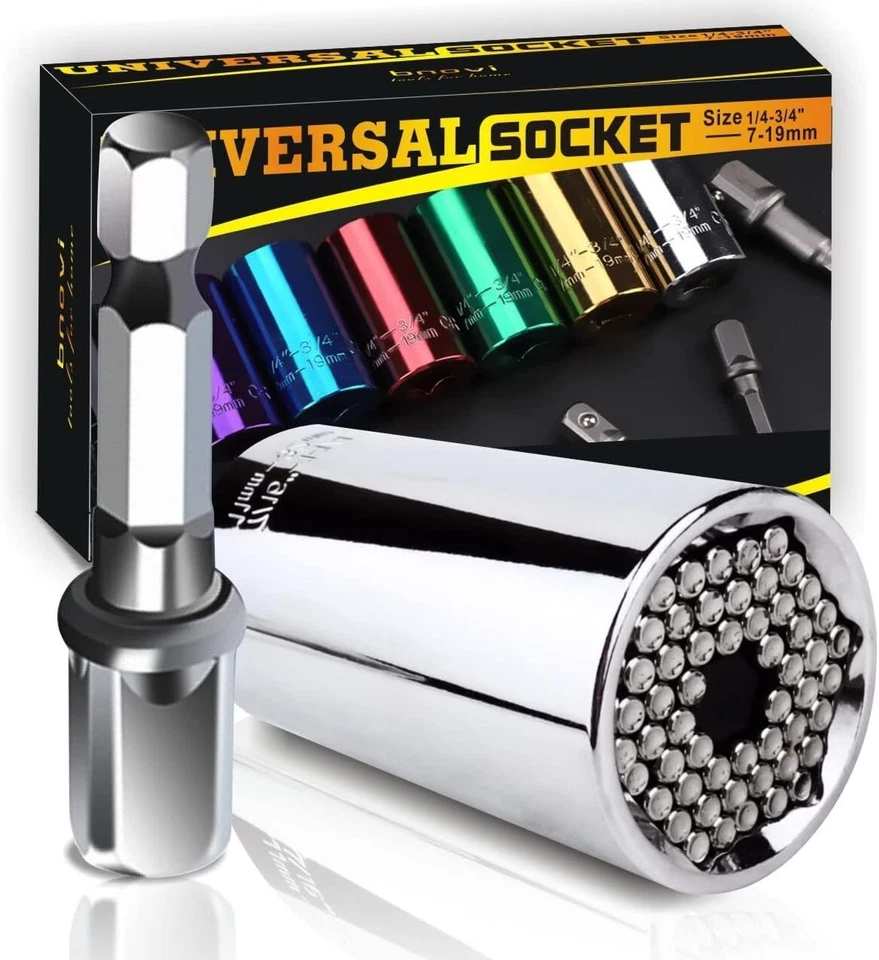 Universal Socket Wrench Set Tool  (Silver)  Brand New in Box !! - Image 1 of 4