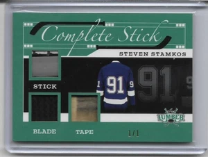Steven Stamkos 2021-22 Blattholz komplette Stickklinge Band G/U #1/1 Smaragd - Bild 1 von 2
