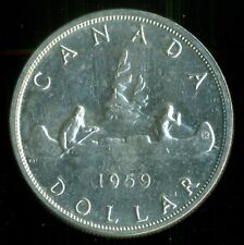 1959 Canada Queen Elizabeth II Silver Dollar BU White   P23