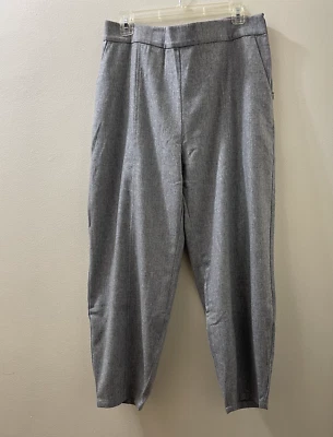 Calça nova com etiquetas Eileen Fisher Moon flanela lã macia tornozelo lanterna G XL P - Imagem 1 de 4