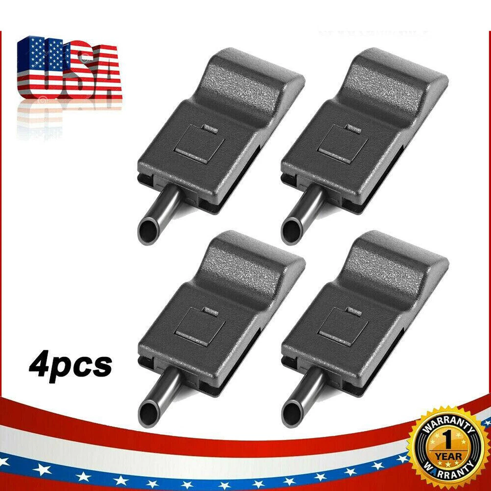 4PCS Door Lock Knobs Front/Rear Ebony For Chevy/GMC Silverado/Sierra 07-13 - Изображение 1 из 4