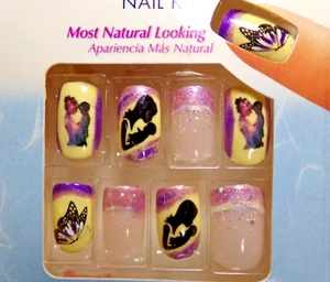 Broadway GLUE ON Medium Yellow & Purple with Mother's Day design - Picture 1 of 4