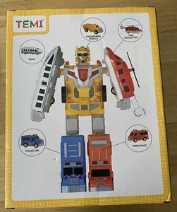 Kids Transform Robots Truck for Toddler, 5 in 1 City Rescue Cars Vehicles New - Picture 1 of 1