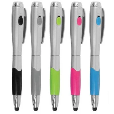20pc 3-in-1 Capacitive Touch Screen Stylus + Ballpoint Pen + LED Flashlight iPad - Image 1 of 4