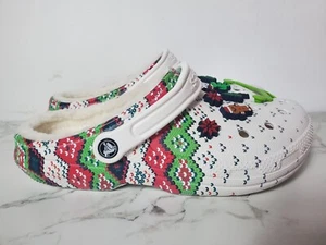 Charm natalizio classico foderato Crocs edizione natalizia uomo 9 donna 11 nuovo con etichette - Foto 1 di 6