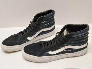 Vans SK8 Hi Old Skool Blau Flanell Schnürschuhe High Top Schuhe 721278 7,5 Herren - Bild 1 von 10
