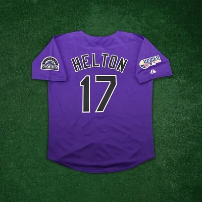 Todd Helton 2007 Colorado Rockies World Series Alternate Purple Men's Jersey - Image 1 of 4