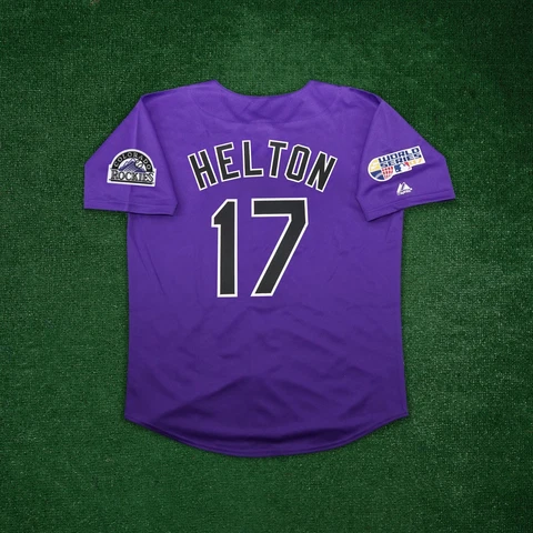 Todd Helton 2007 Colorado Rockies World Series Alternate Purple Men's Jersey Cover
