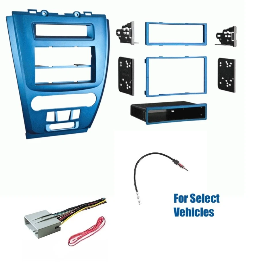 Kit de instalación de radio estéreo de auto azul cable para Ford Fusion Mercury Milan 2010-2012 Foto 1 de 1
