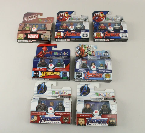 Lot of 7 Diamond Select Marvel Minimates Avengers, Endgame, Ultron, Spider-Man++ Cover