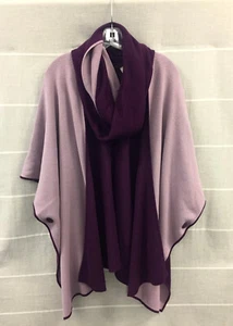 Chico's Poncho Sweater Womens L/XL Purple Knit Open Front Cape - Picture 1 of 5