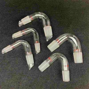 14/23 19/26 24/29 29/32 34/35 Stopper Glass Adapter Distil Head 75 Deg Bend Lab - Picture 1 of 31