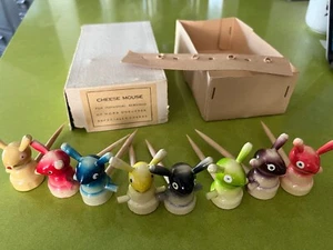 Cheese Mouse Japan Set of 8 Original Box 8 Colors Never Used ( Rabbits ?) - Picture 1 of 6