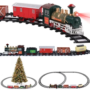 16 PCS Classic Electric Christmas Train Set Kids Toy Gift With Lights Under Tree - Picture 1 of 20