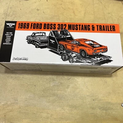 Ford Boss 302 Mustang 1969 Ertl Wix y remolque nuevo en caja Foto 1 de 4