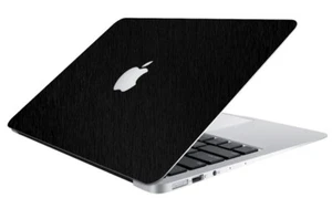 BLACK BRUSHED TEXTURE Vinyl Lid Skin Decal fit Apple MacBook Air 11 A1465 Laptop - Picture 1 of 1