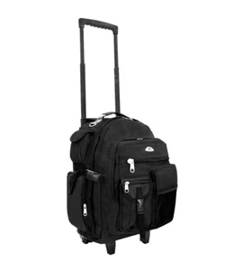Everest Deluxe Wheel Backpack Rolling 18" Carry on Travel Luggage Travel Bag - Picture 1 of 41