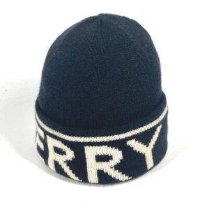 BURBERRY logo beanie hat knit hat knit cap Knit hat Cashmere Black - Picture 1 of 8