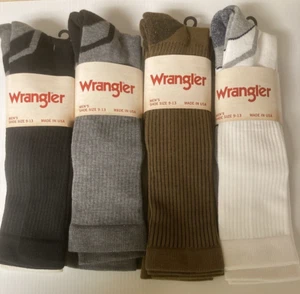 Wrangler Ultra-Dri Compression Tall Boot Socks, Large(men's shoe 9-12), 4 pairs