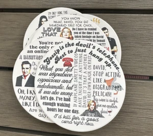 6 Piece Schitt's Creek Gift Ceramic Coaster Set Rose Family + Stevie New in Box - Picture 1 of 13