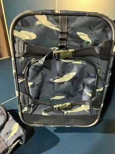 SHARKS ~ Pottery Barn Kids ~ Wheeled luggage ~ Suitcase ~ PLUS Toiletry Bag - Picture 1 of 10
