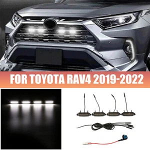 4Pcs White light LED Grille Light for Toyota RAV4 2019-2022 Accessories - Picture 1 of 9
