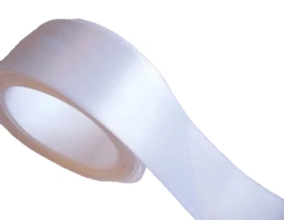 White Single-Face Satin Ribbon 1 1/2" wide x 10 yards, Schiff Brand B17 - Image 1 of 4