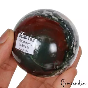 1530 Karat natürliche zweifarbige Blutstein Jaspis Kristall Heilung Mineral Edelstein Kugel - Bild 1 von 3