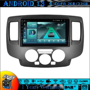 9"Android 13 Autoradio Carplay GPS SAT Navi WIFI DAB For Nissan NV200 2014-2020 - Picture 1 of 12