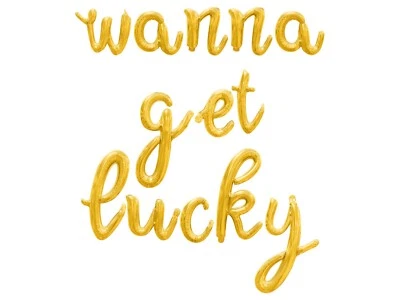 WANNA TENER SUERTE Banner Globo Letra Cursiva - Hágalo Usted Mismo Decoraciones Día de San Patricio Foto 1 de 4