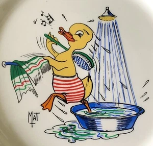 Abito piatto bambino importazione messicana vintage anatra bagno Messico porcellana Lofisa - Foto 1 di 4