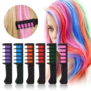 Chalk Comb Temporary Hair Chalk Color Comb Temporary Dye Salon Kits Party Colors - Picture 1 of 6