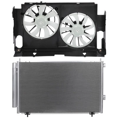 Electric AC Condenser Cooling Fan Kit For 2013 2014 2015 2016-2018 Toyota RAV4 - Image 1 of 4