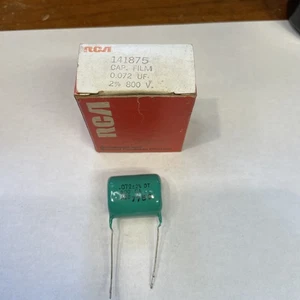 Condensador de película vintage RCA parte # 141875 nuevo stock antiguo - Imagen 1 de 3
