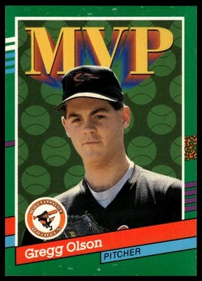 1991 Donruss #393 Gregg Olson MVP - Image 1 of 2