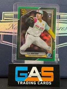 2024 Bowman Chrome - Yuki Matsui #51 Green Refractor /99 (RC) - Picture 1 of 2