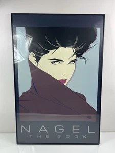 Patrick Nagel "Das Buch" Poster Kunst gerahmt/signiert Druck groß 36x24 Vintage 1993 - Bild 1 von 9
