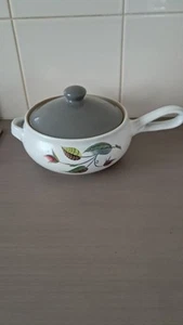VINTAGE Denby Green Wheat Round Lidded Casserole Dish signed A College 2Pt - Picture 1 of 4