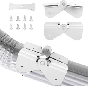 Bisagra de extensión de canalón, 12 piezas bajante abatible cremallera bisagra fácil hágalo usted mismo blanco - Imagen 1 de 8
